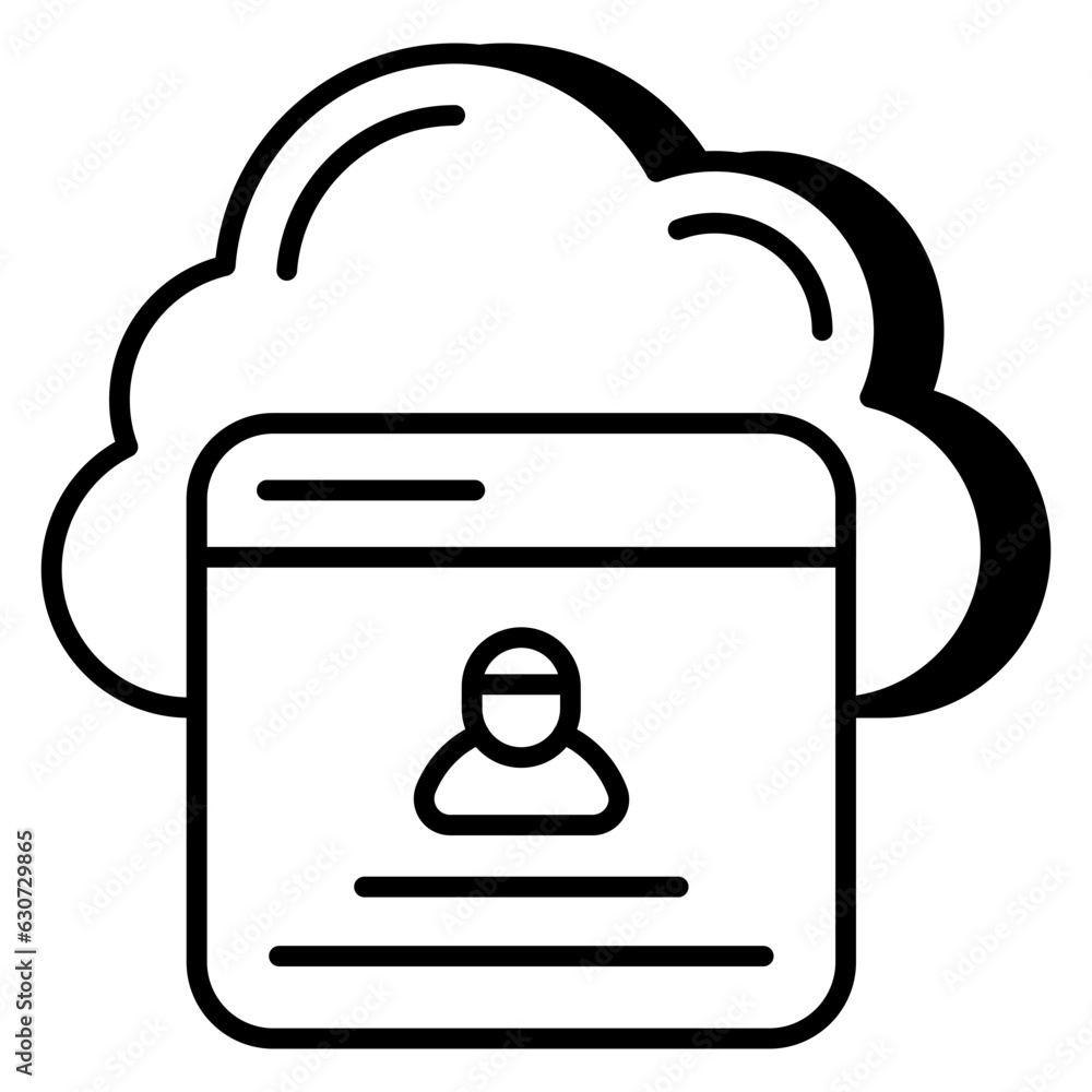 Modern design icon of cloud user Modern design icon of cloud user