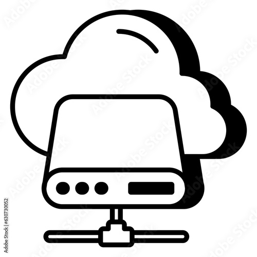 Vector design of cloud hard drive