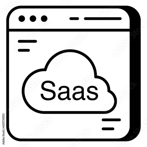 Creative design icon of saas