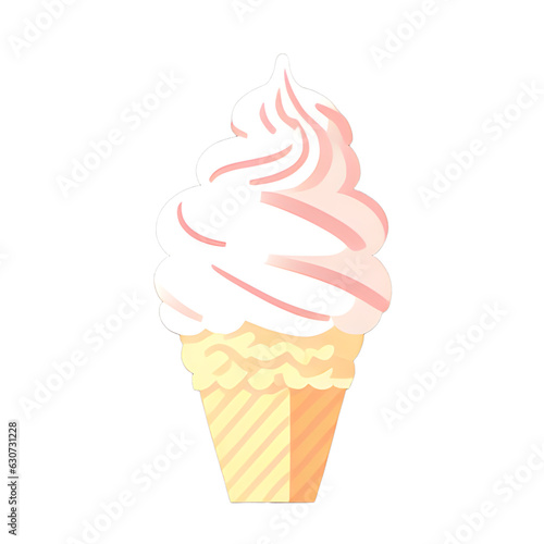 Soft icecream Simple icon Generative AI