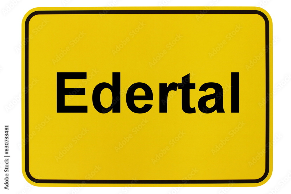 Illustration eines Ortsschildes der Gemeinde Edertal in Hessen Illustration eines Ortsschildes der Gemeinde Edertal in Hessen