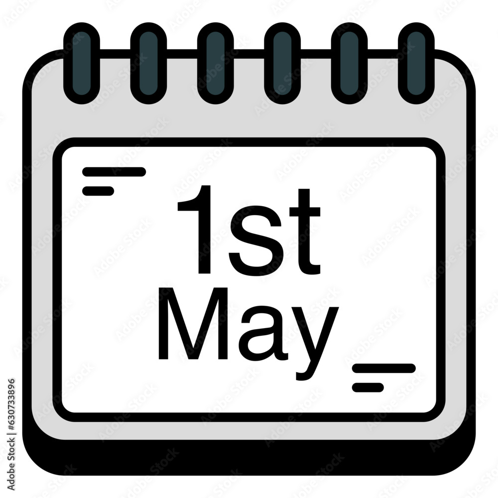Conceptual flat design icon of labour day reminder Conceptual flat design icon of labour day reminder