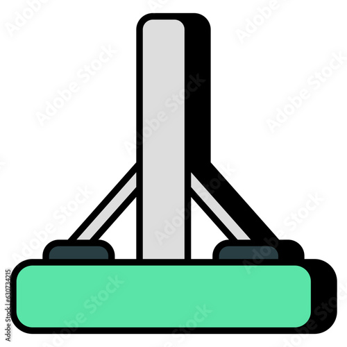 Editable design icon of floor wiper