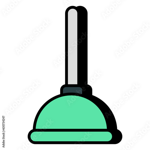 Editable design icon of plunger