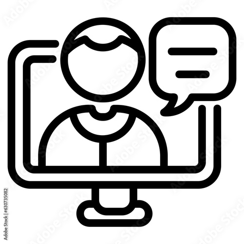  Online doctor outline icon