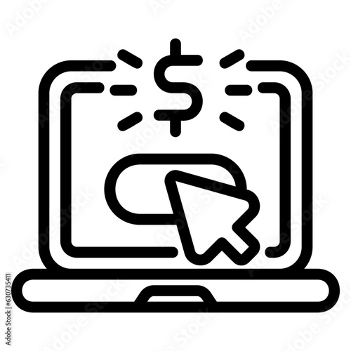  Pay per post outline icon