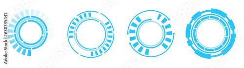 blue circle border technology futuristic looks