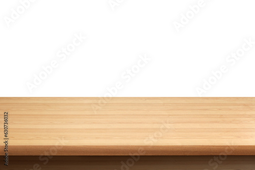 beautiful clean wooden table isolated PNG transparent