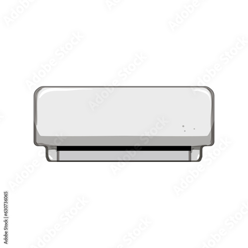 cold air conditioner cartoon. climate wall, fan wind, flow heat cold air conditioner sign. isolated symbol vector illustration