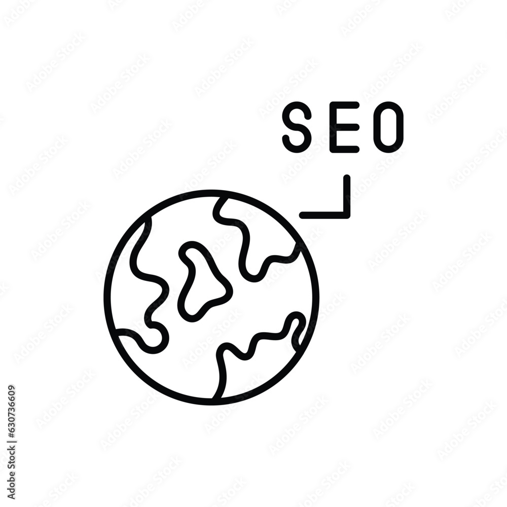 Seo icon vector stock illustration. Seo icon vector stock illustration.