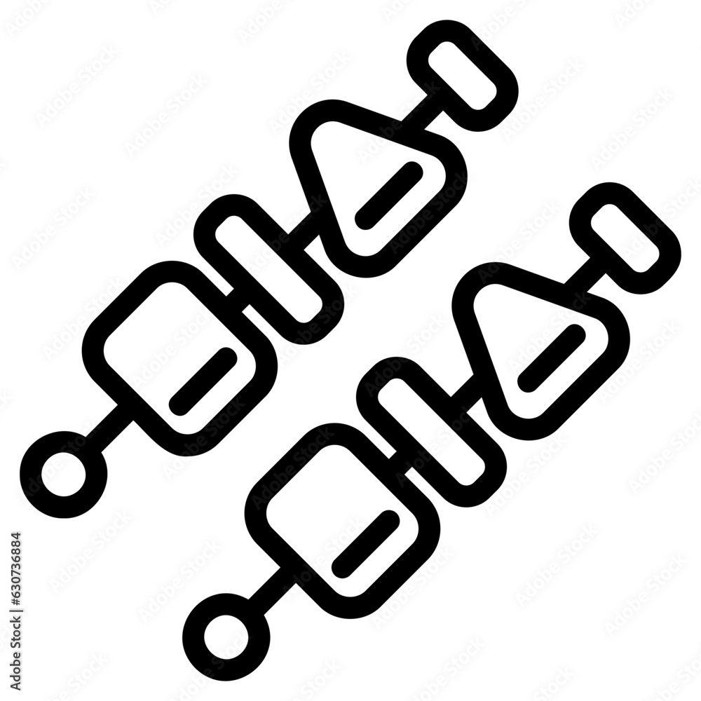 Satay outline icon Satay outline icon