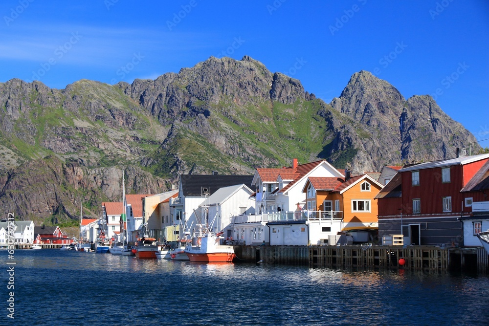 Henningsvaer fishing town in Norway