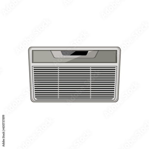 cool air conditioner cartoon. cold climate, wall fan, wind flow cool air conditioner sign. isolated symbol vector illustration