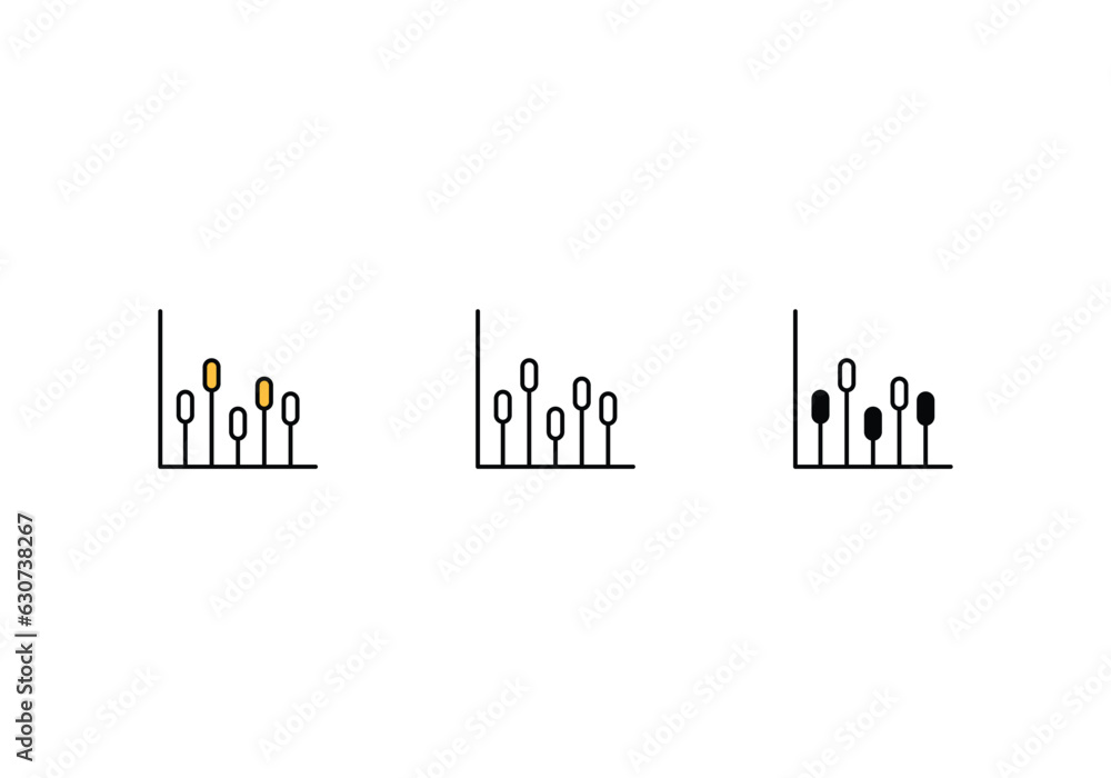 Graph icons set vector stock illustration. Graph icons set vector stock illustration.