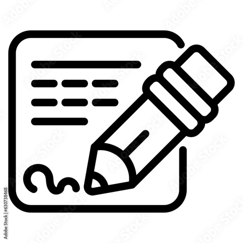  Digital signature outline icon