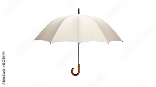 Foto A white background showcases a solitary umbrella
