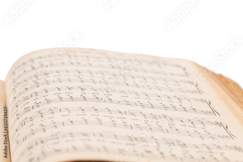 musical composition book opened