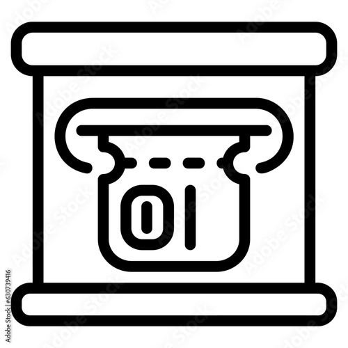  Ticket machine outline icon