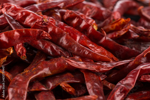 dried chili as a food background