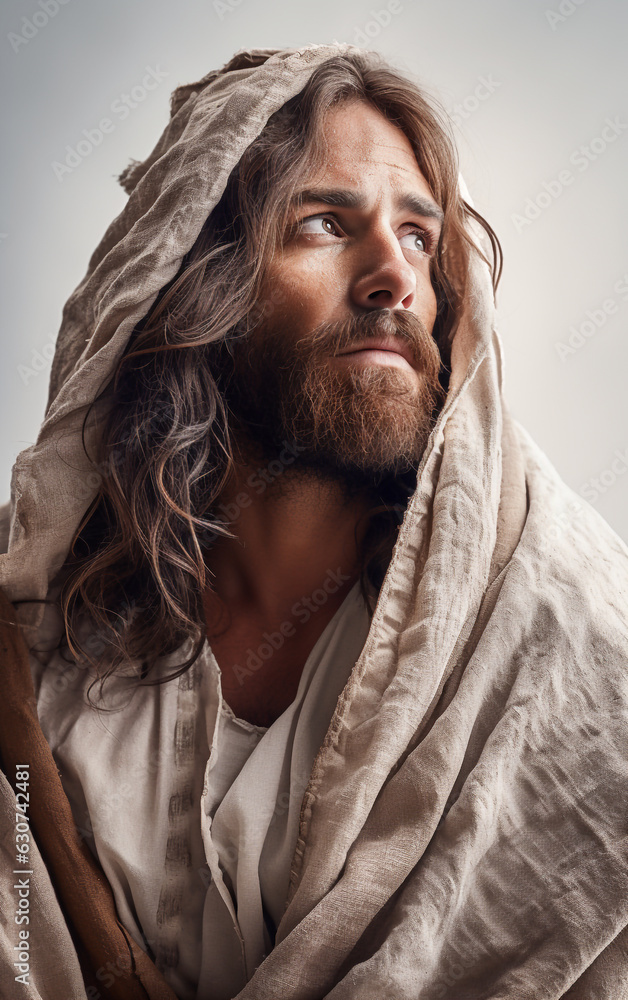 Close up portrait of Jesus Christ
