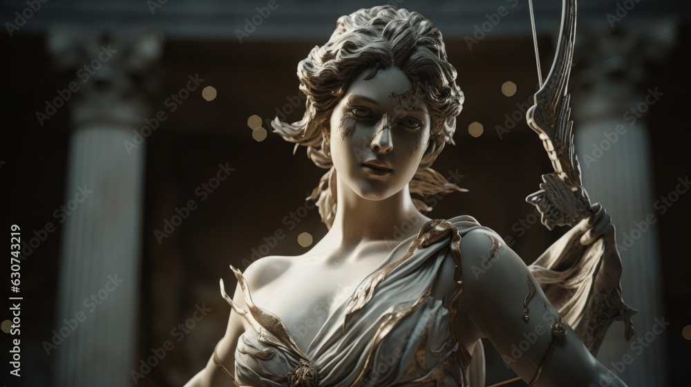 The greek goddess artemis.generative ai
 - obrazy, fototapety, plakaty 