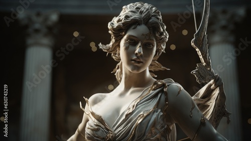The greek goddess artemis.generative ai
