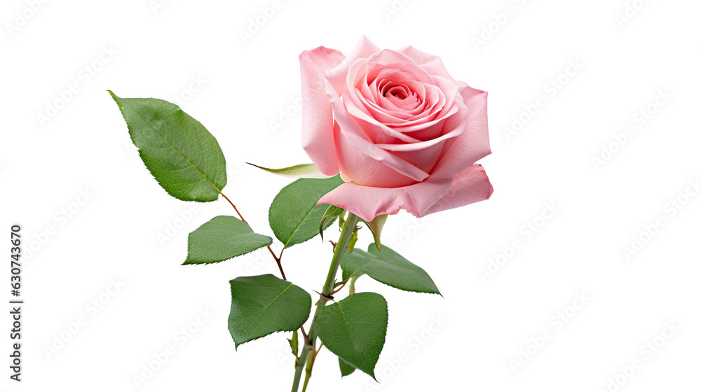 Pink roses flowers standing alone on a white background. The bud and leaf of a light pink rose flower are separate and isolated against the white backdrop. This particular rose is known for its Pink roses flowers standing alone on a white background. The bud and leaf of a light pink rose flower are separate and isolated against the white backdrop. This particular rose is known for its