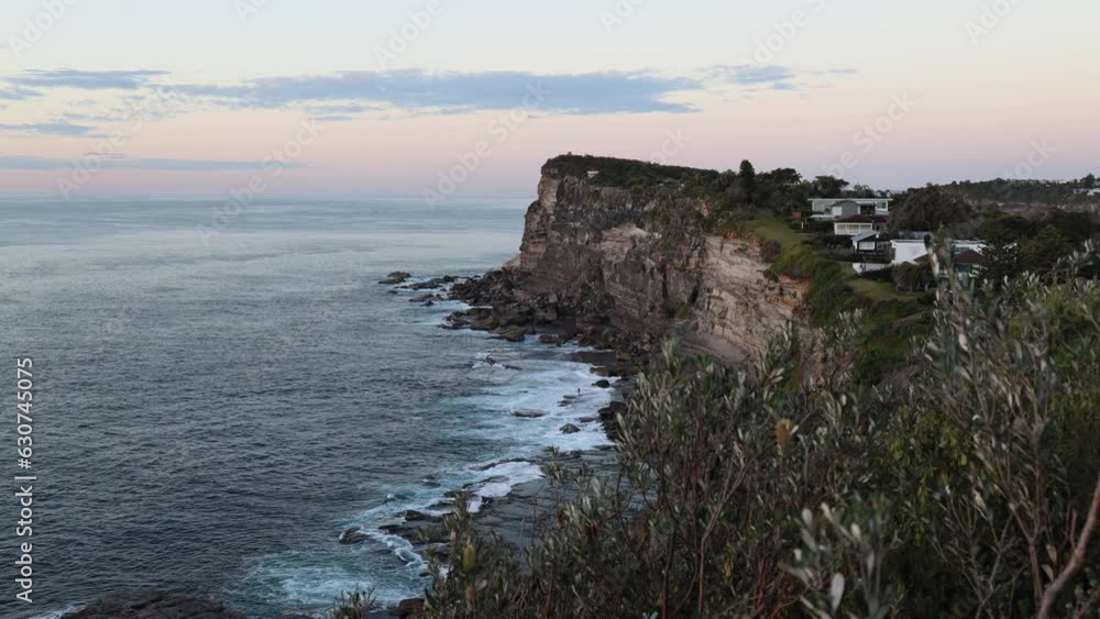 Beautiful view of ocean cliff in the morning, Sydney, Australia. Beautiful view of ocean cliff in the morning, Sydney, Australia.