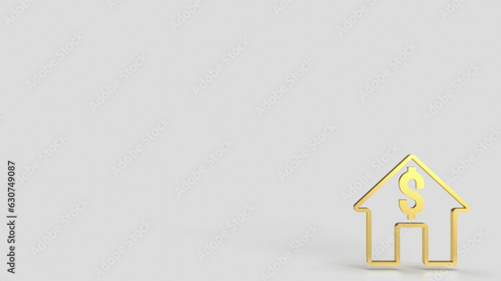 The home icon for property Business concept 3d rendering The home icon for property Business concept 3d rendering