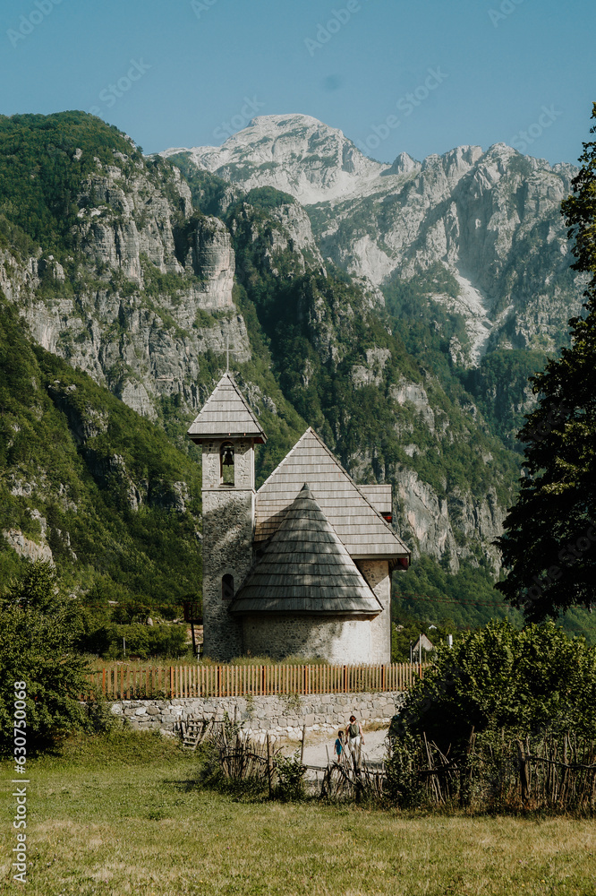 Church in Theth Valley in Albania