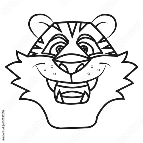 Tiger Cub Face Clipart Black Thoughtful tiger Cut Out Stock Images victor