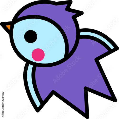 swallow cartoon filled outline for decoration, website, web, presentation, printing, banner, logo, poster design, etc.