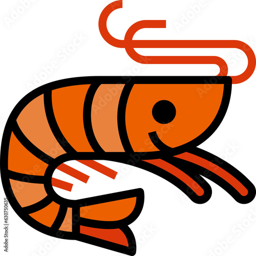 shrimp icon for decoration, website, education, presentation, printing, banner, logo, poster design, etc.