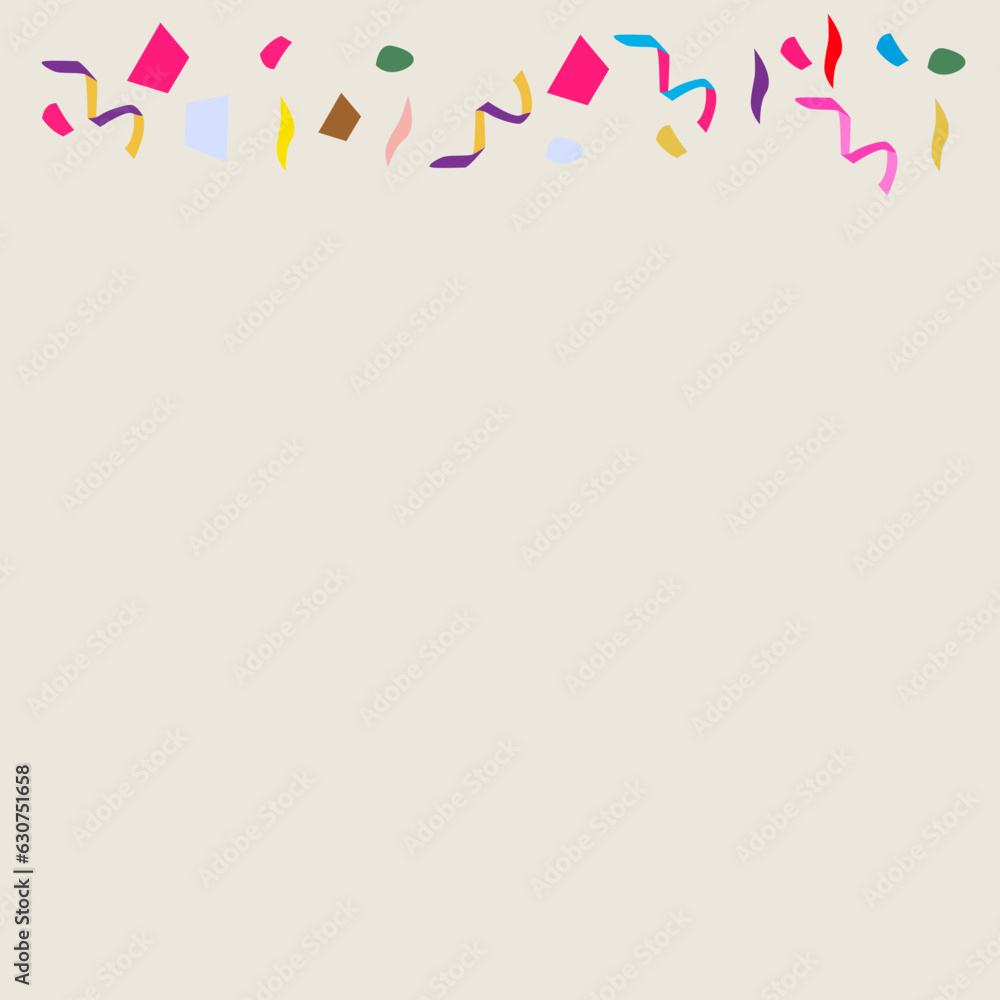 Vector illustration of confetti on beige background Vector illustration of confetti on beige background