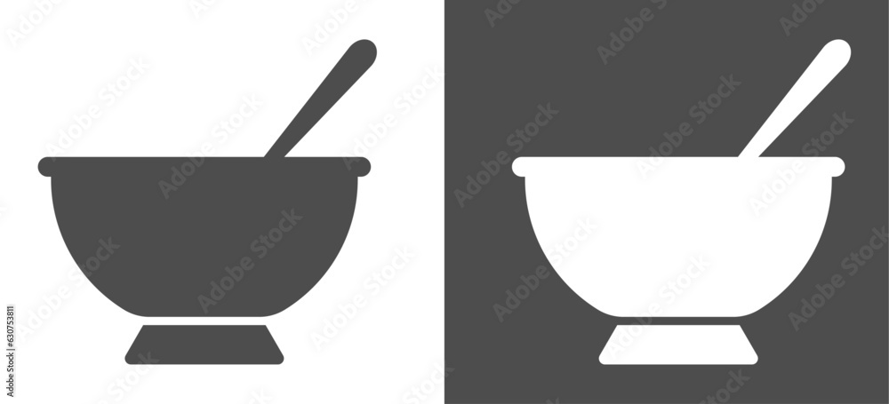 Simple bowl flat vector icons Simple bowl flat vector icons