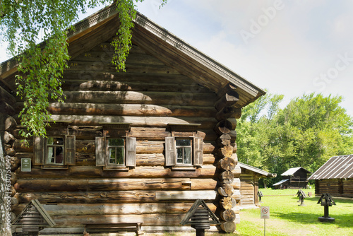Obraz na płótnie Log house. Museum of Wooden Architecture in Kostroma, Kostroma Sloboda, Russia w salonie