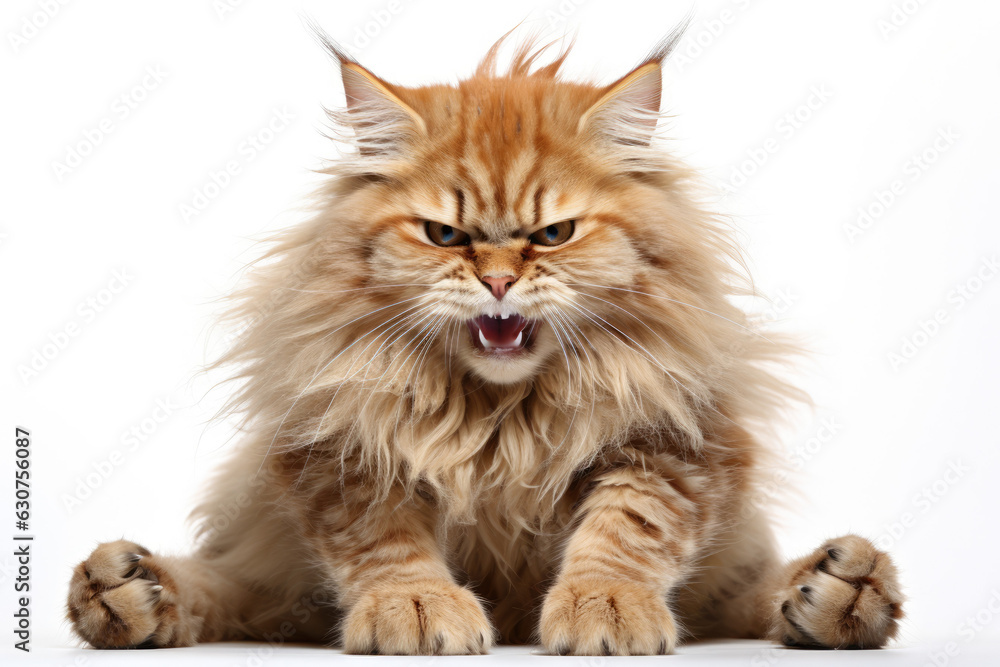 mad angry orange cat
