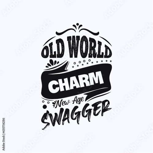 Old World Charm Typography T-Shirt Design.