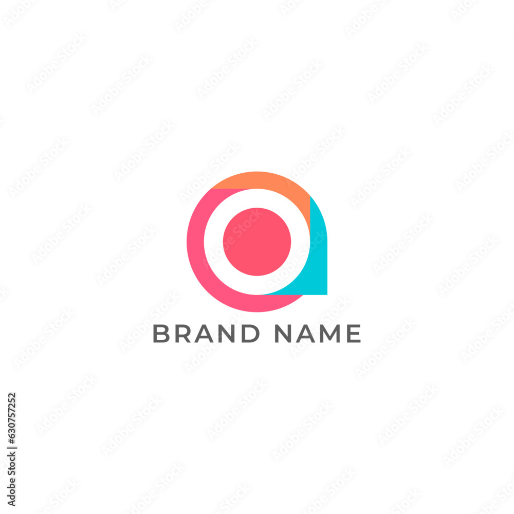 ILLUSTRATION LETTER A WITH PASTEL COLOR. TECH LOGO ICON TEMPLATE ELEMENT DESIGN VECTOR