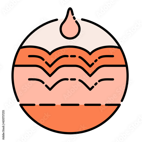 wrinkles skin layer icon