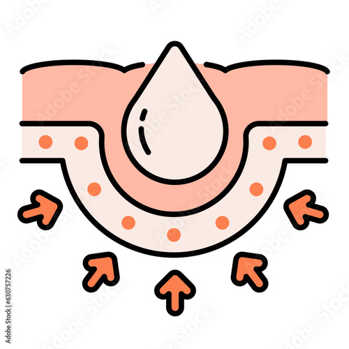 skin retaining water icon