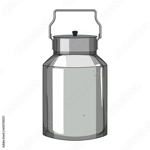 old metal milk can cartoon. bottle retro, steel tin, churn draw old metal milk can sign. isolated symbol vector illustration