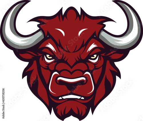 Wallpaper Mural red bull mascot logo vector Torontodigital.ca