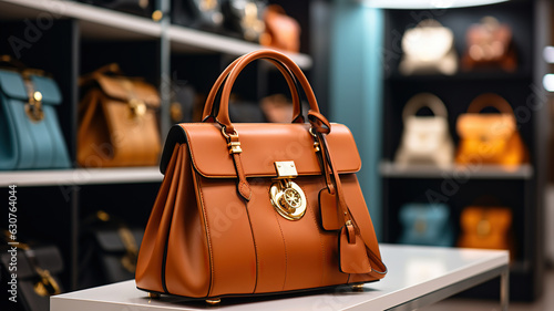 Capturing the Beauty of Handbags Up Close in a Fashion Store, Generative AI