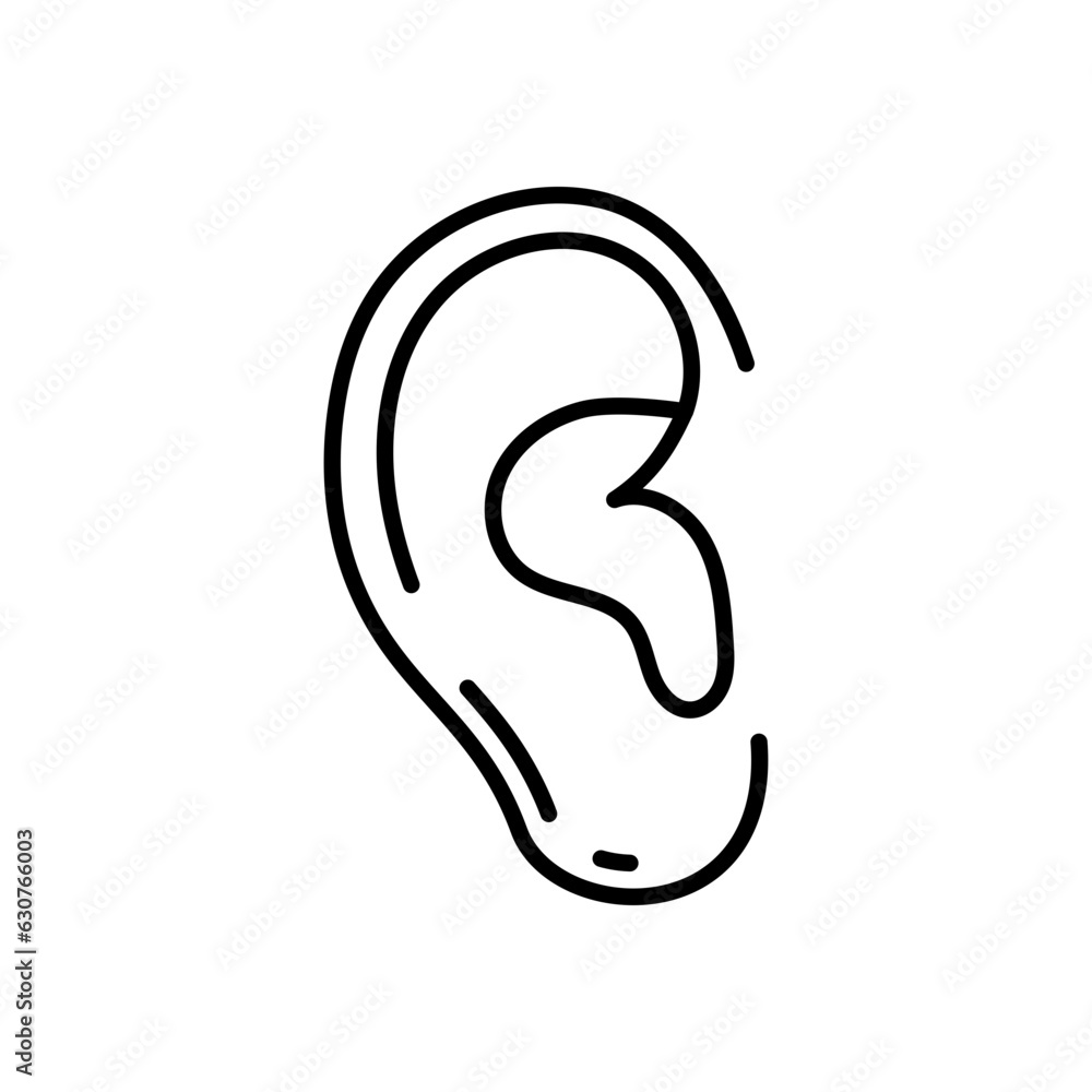 Ear icon in vector. Illustration Ear icon in vector. Illustration