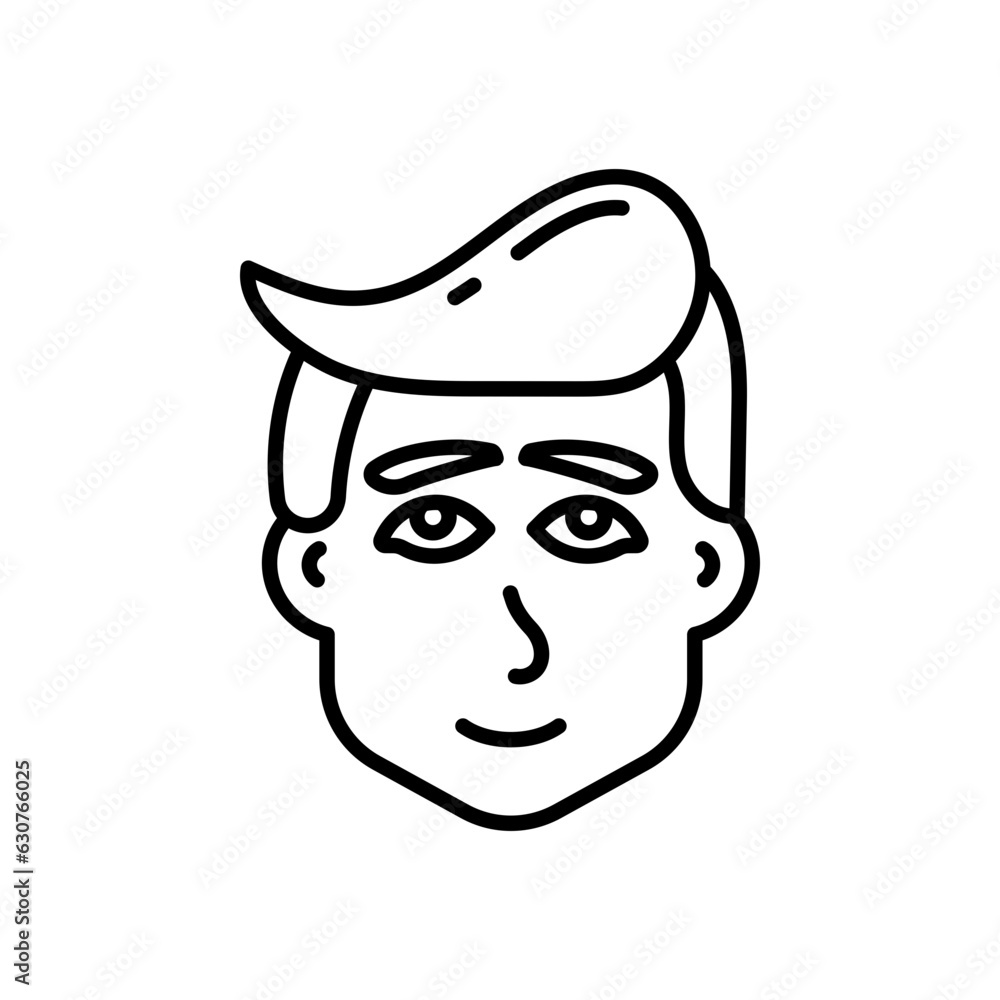 Man Face icon in vector. Illustration