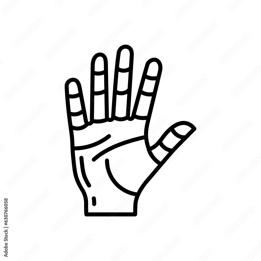 Fototapeta premium Hand icon in vector. Illustration