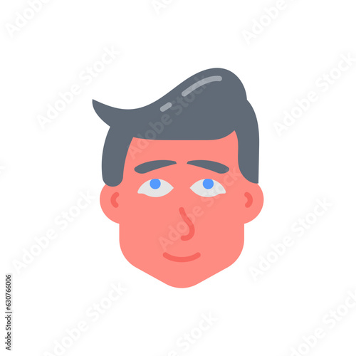 Man Face icon in vector. Illustration
