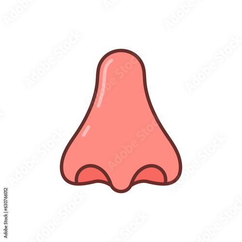 Nose icon in vector. Illustration