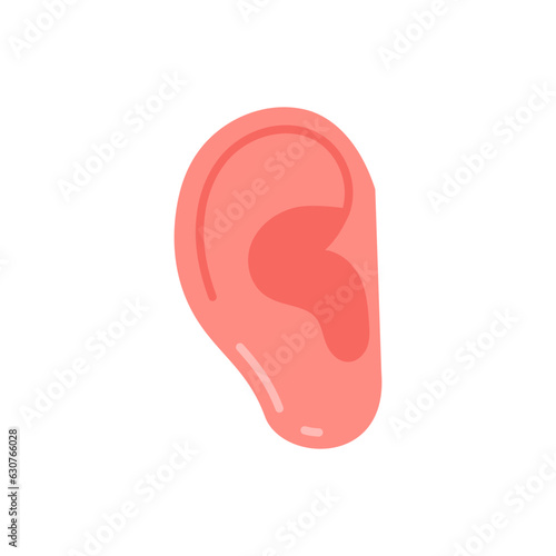 Ear icon in vector. Illustration